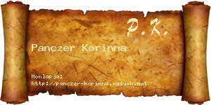 Panczer Korinna névjegykártya